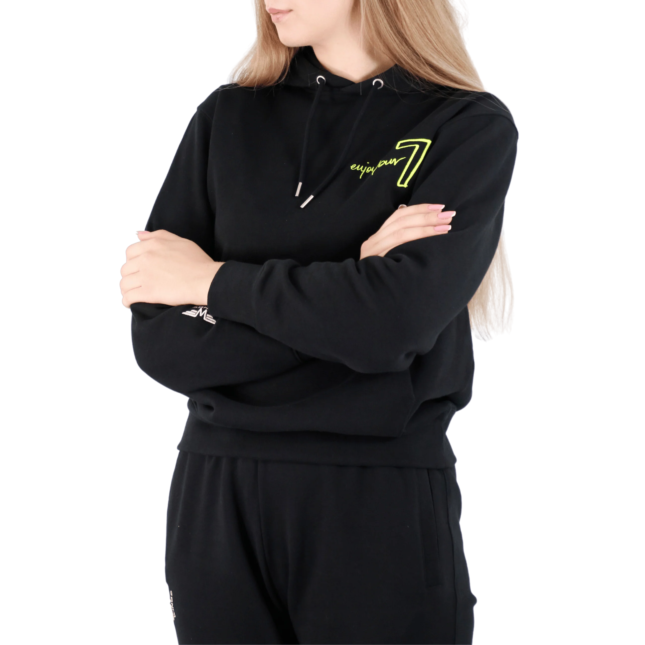 Czarne Dresy OVERSIZE z haftem “7” Wings x Paprocki & Brzozowski UNISEX - Image 5