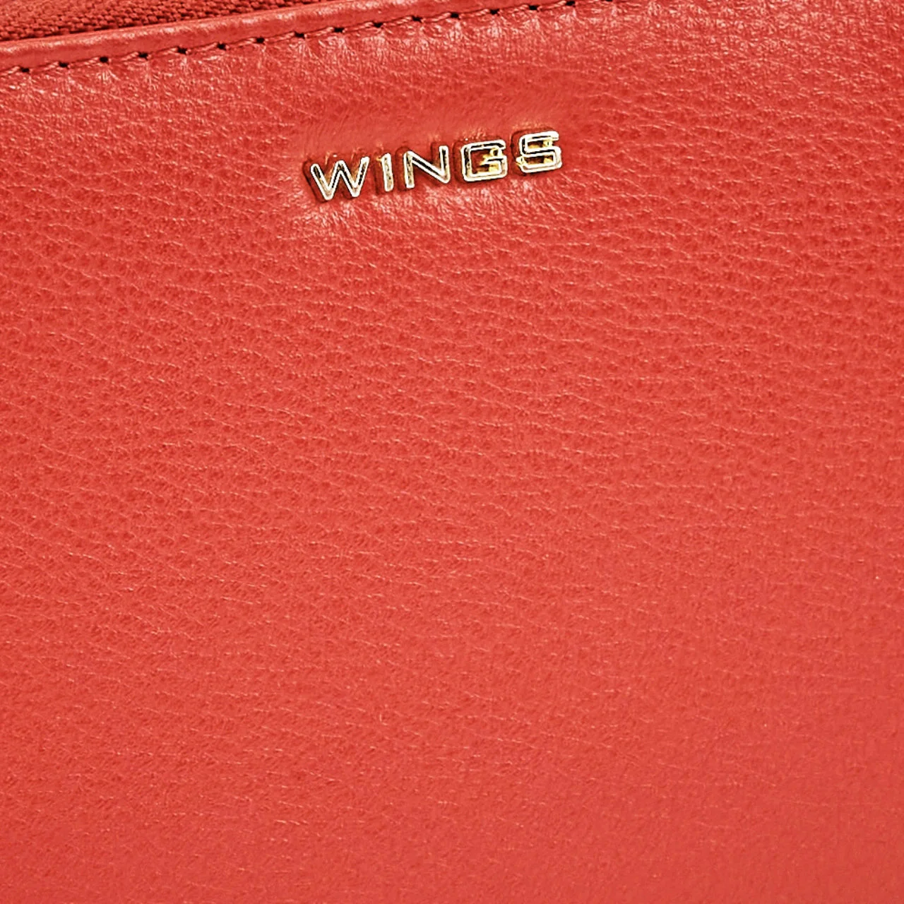 Damski portfel skórzany z paskiem na nadgarstek WINGS RED - Image 4