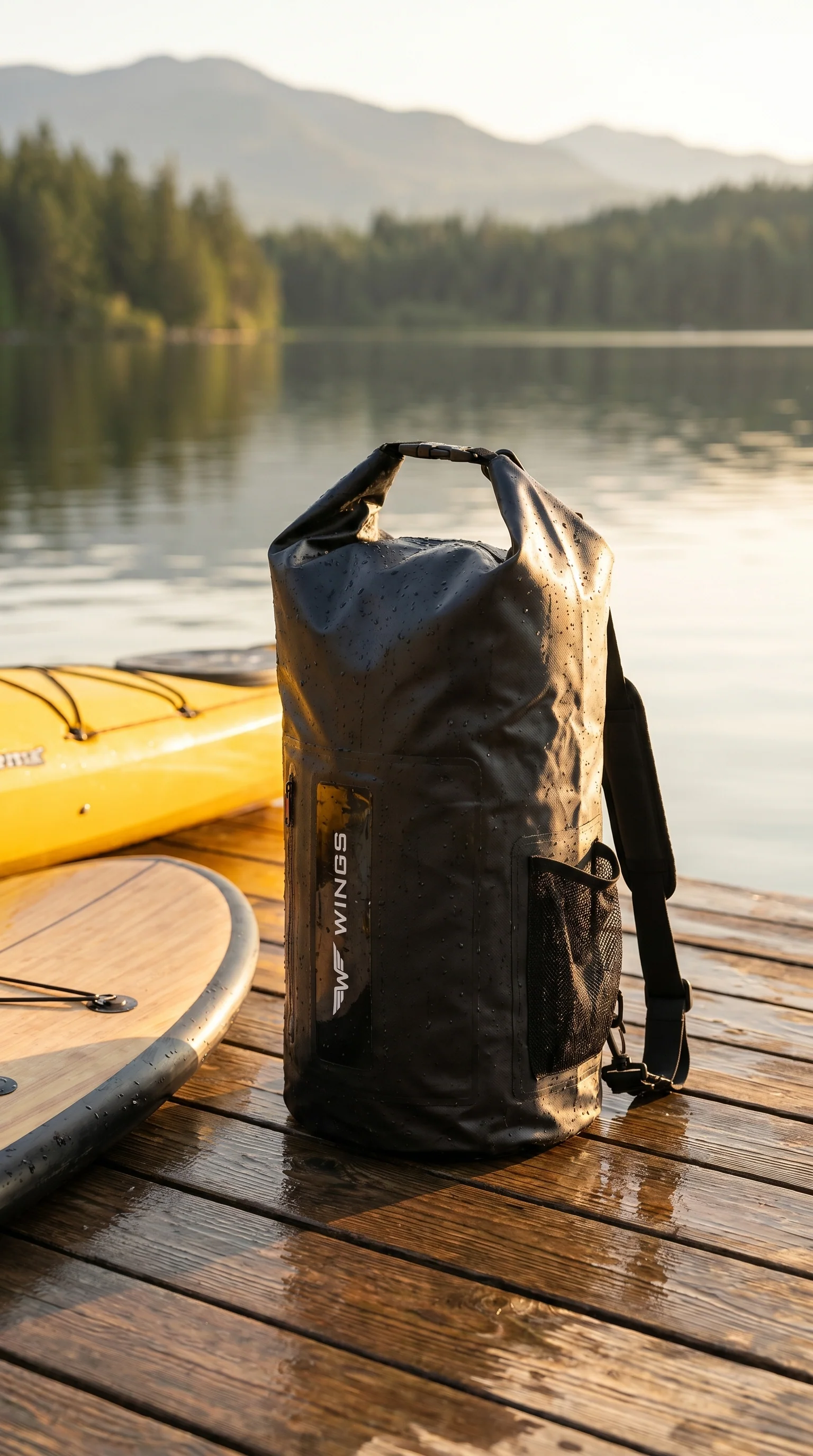Dry Bag 22L z funkcją plecaka BLACK - Image 4