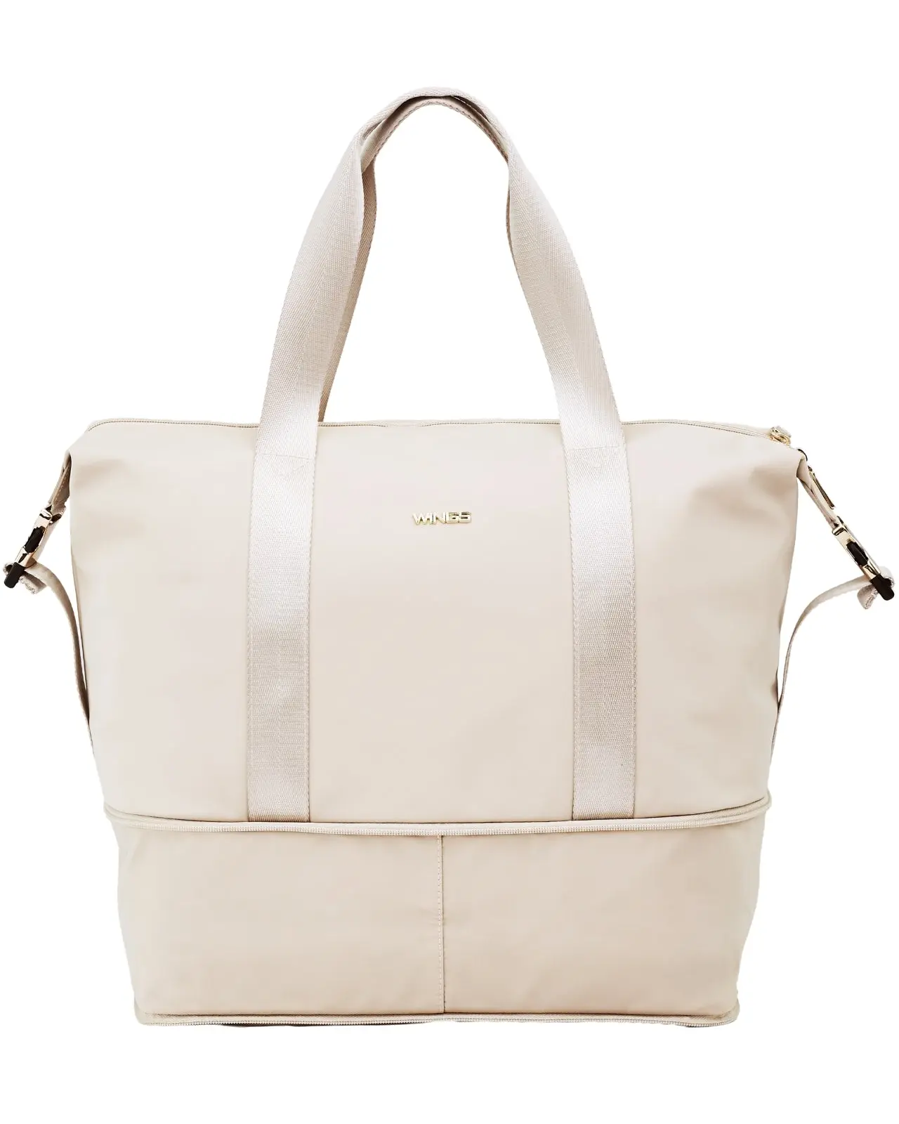 Duża torba damska ROSELLA z funkcją poszerzania BEIGE - Image 4