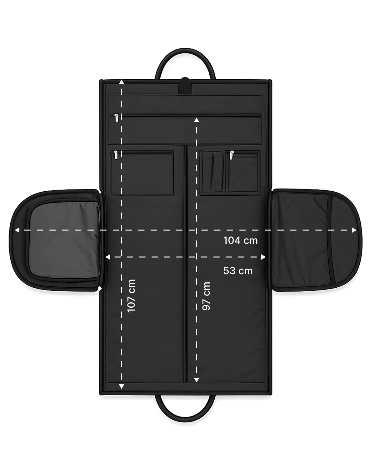 Elegancka torba na garnitur 2w1 WINGS BLACK - Image 12