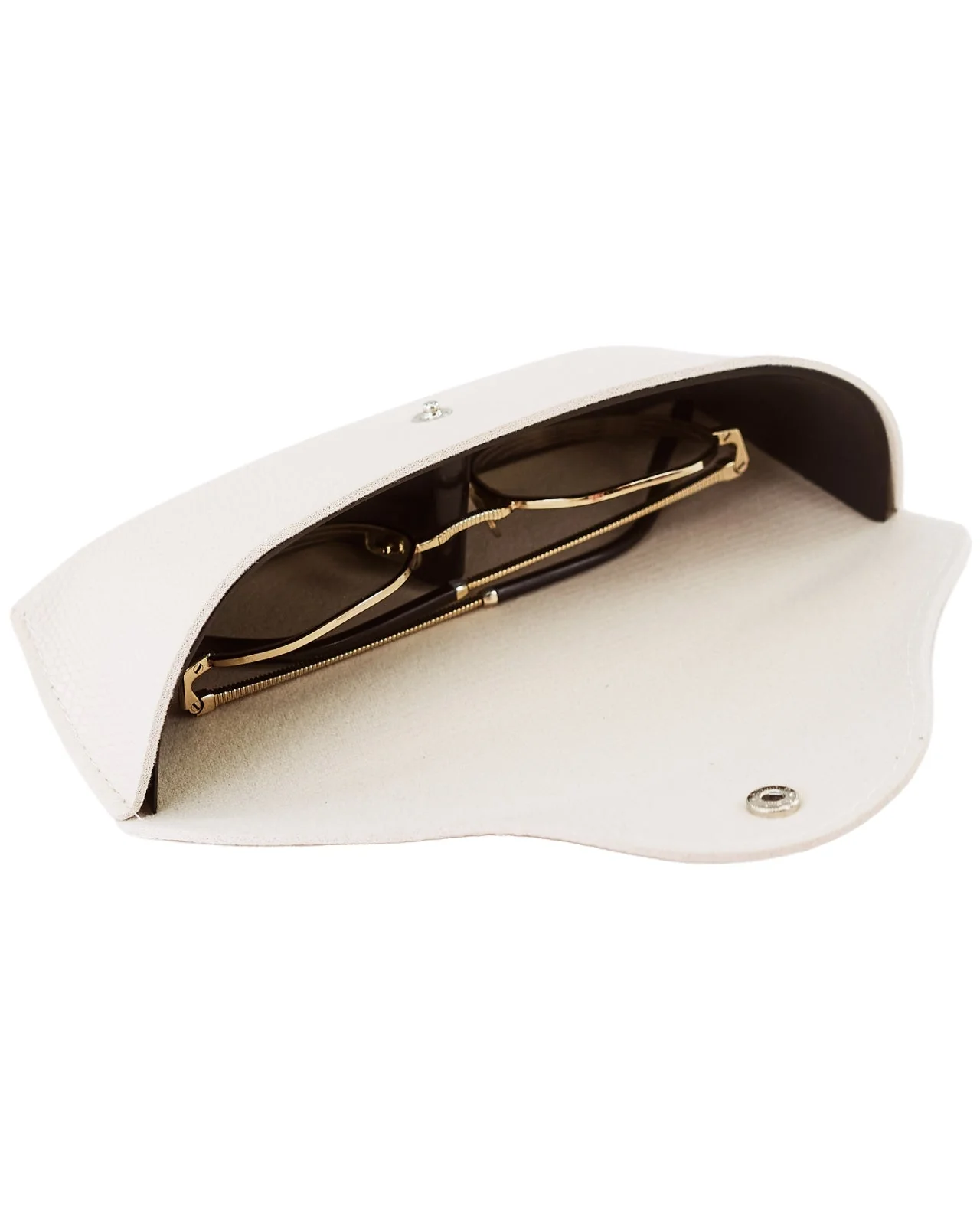Eleganckie etui WINGS na okulary - BEIGE - Image 2
