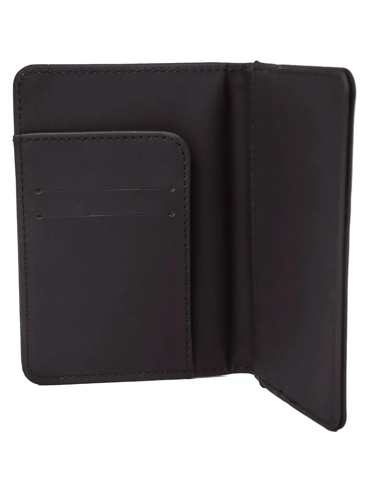 Etui na paszport i identyfikator do bagażu - elegancki zestaw podróżny z PU leather BLACK - Image 4