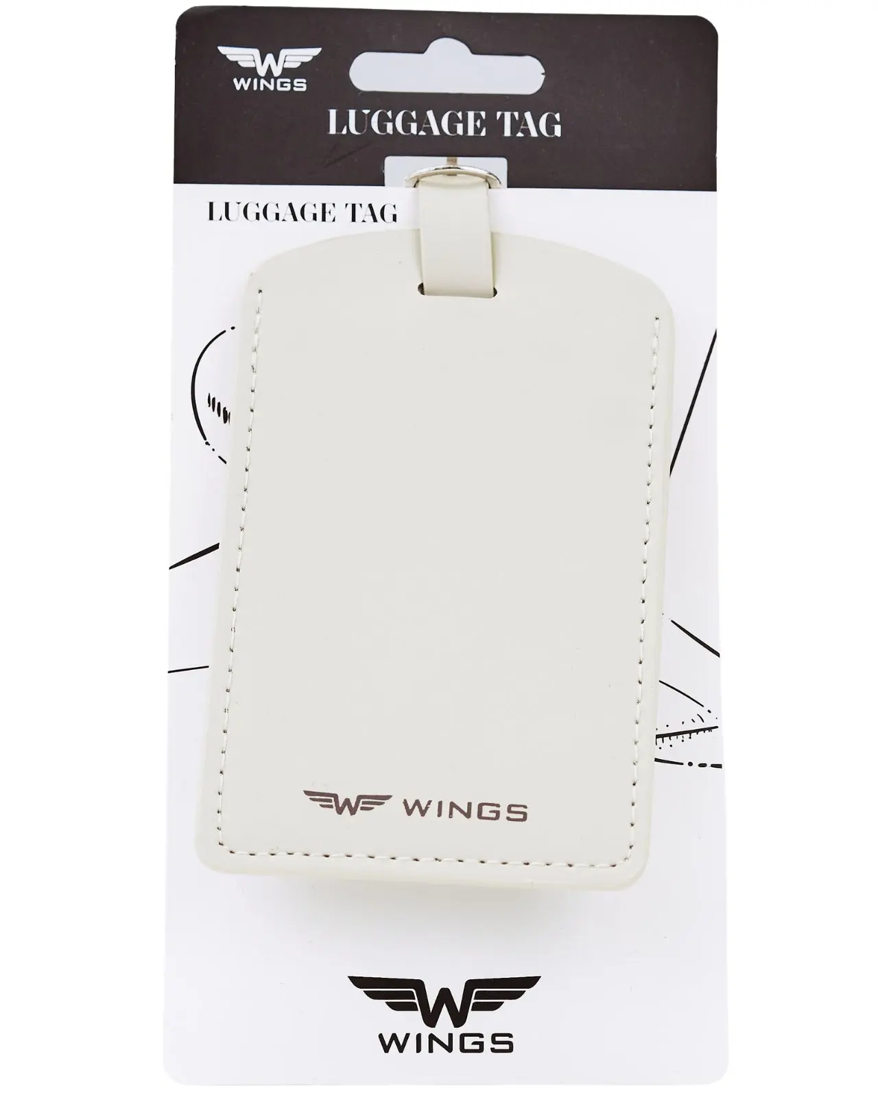 Identyfikator bagażu WINGS zawieszka do walizki tag BEIGE - Image 4