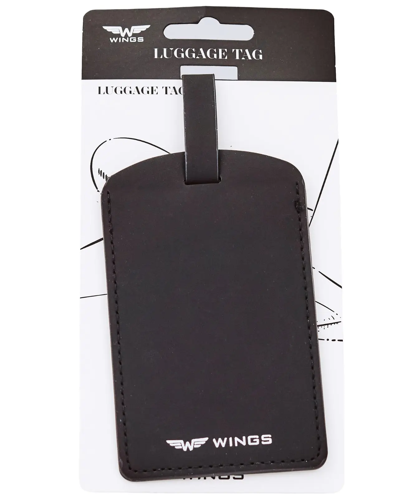 Identyfikator bagażu WINGS zawieszka do walizki tag BLACK - Image 4