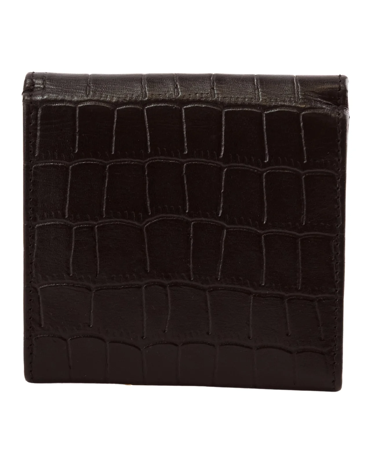 Kompaktowy portfel damski skórzany z ochroną RFID WINGS CROCO BLACK - Image 5
