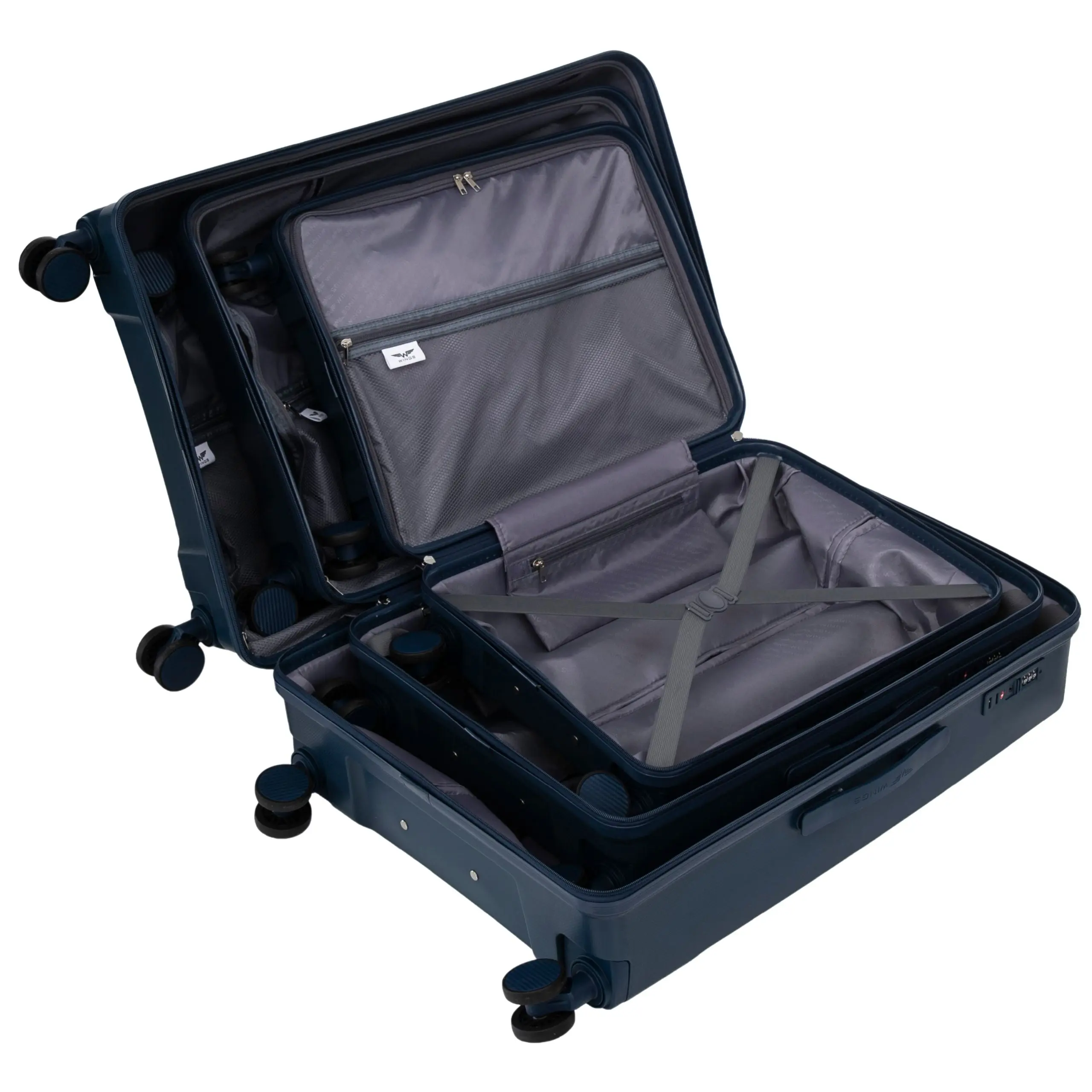 Komplet 3 walizek Wings COCKATIEL polipropylen BLUE - Image 7