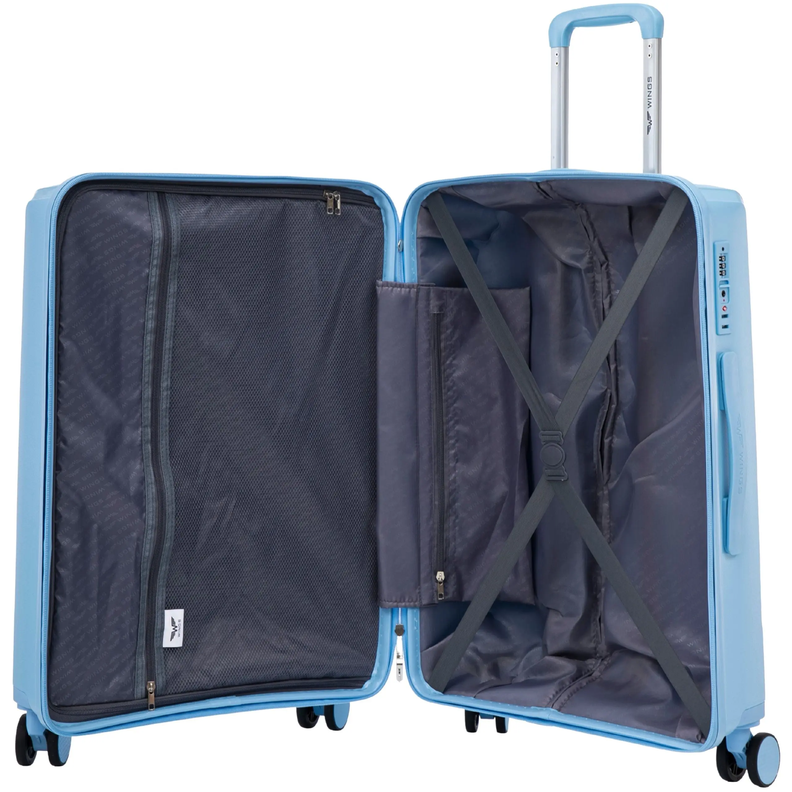 Komplet 3 walizek Wings COCKATIEL polipropylen LIGHT BLUE - Image 12
