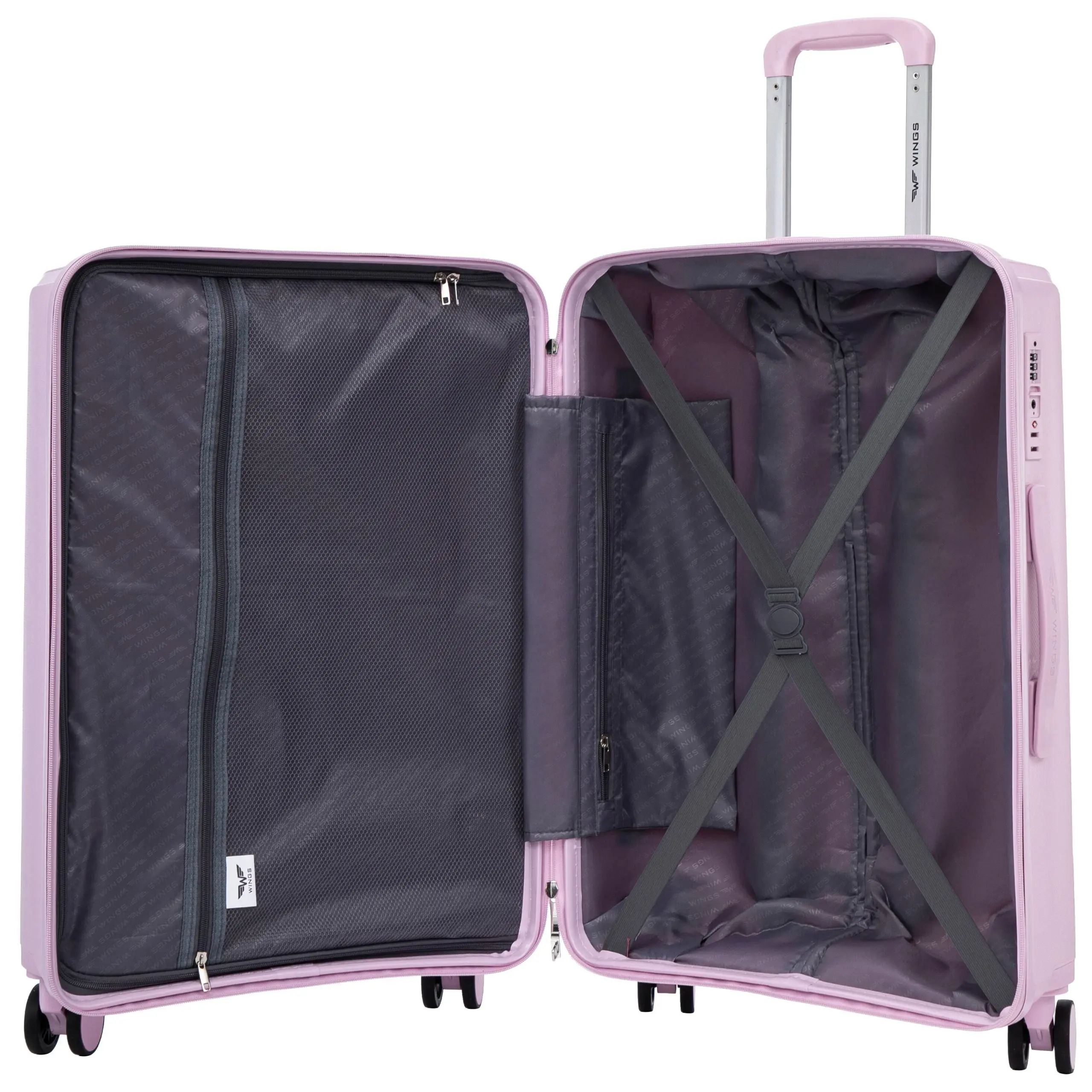 Komplet 3 walizek Wings COCKATIEL polipropylen WHITE PINK - Image 12