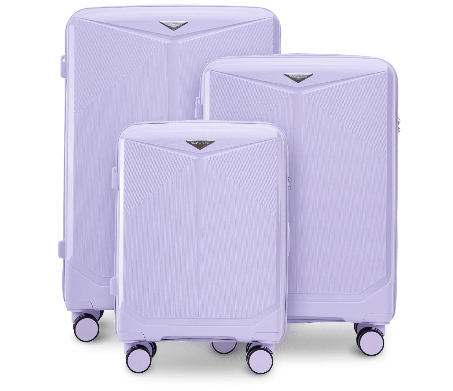 Komplet 3 walizek Wings COCKATIEL polipropylen WHITE PURPLE