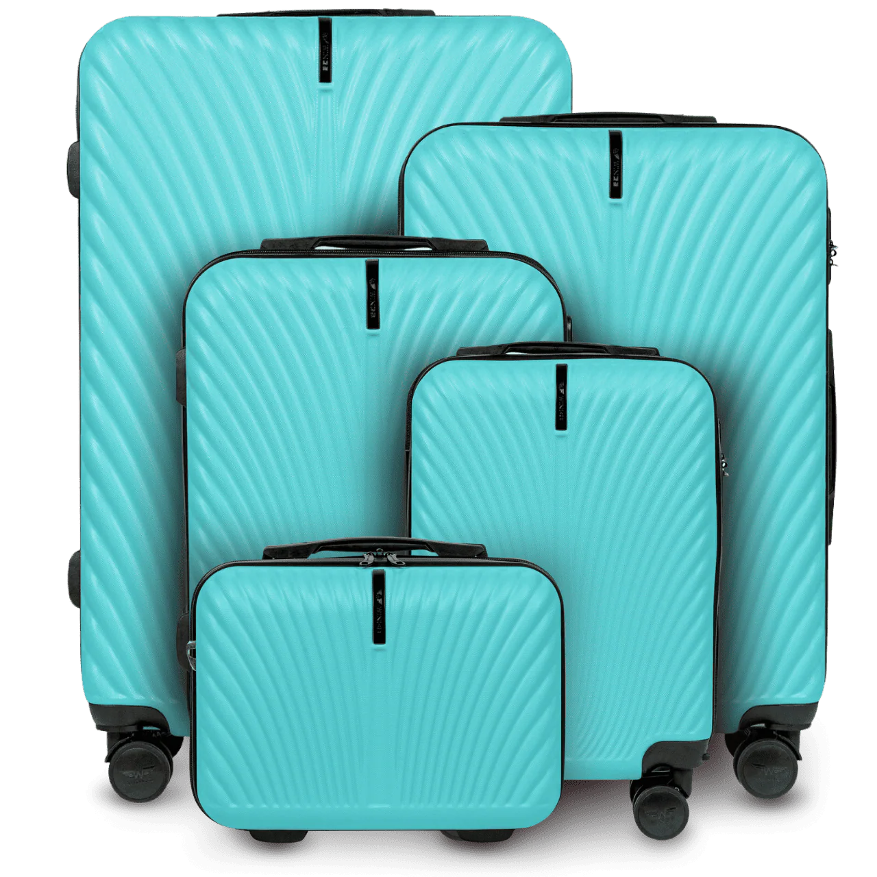 Komplet 5 WALIZEK Wings SWAN LIGHT BLUE