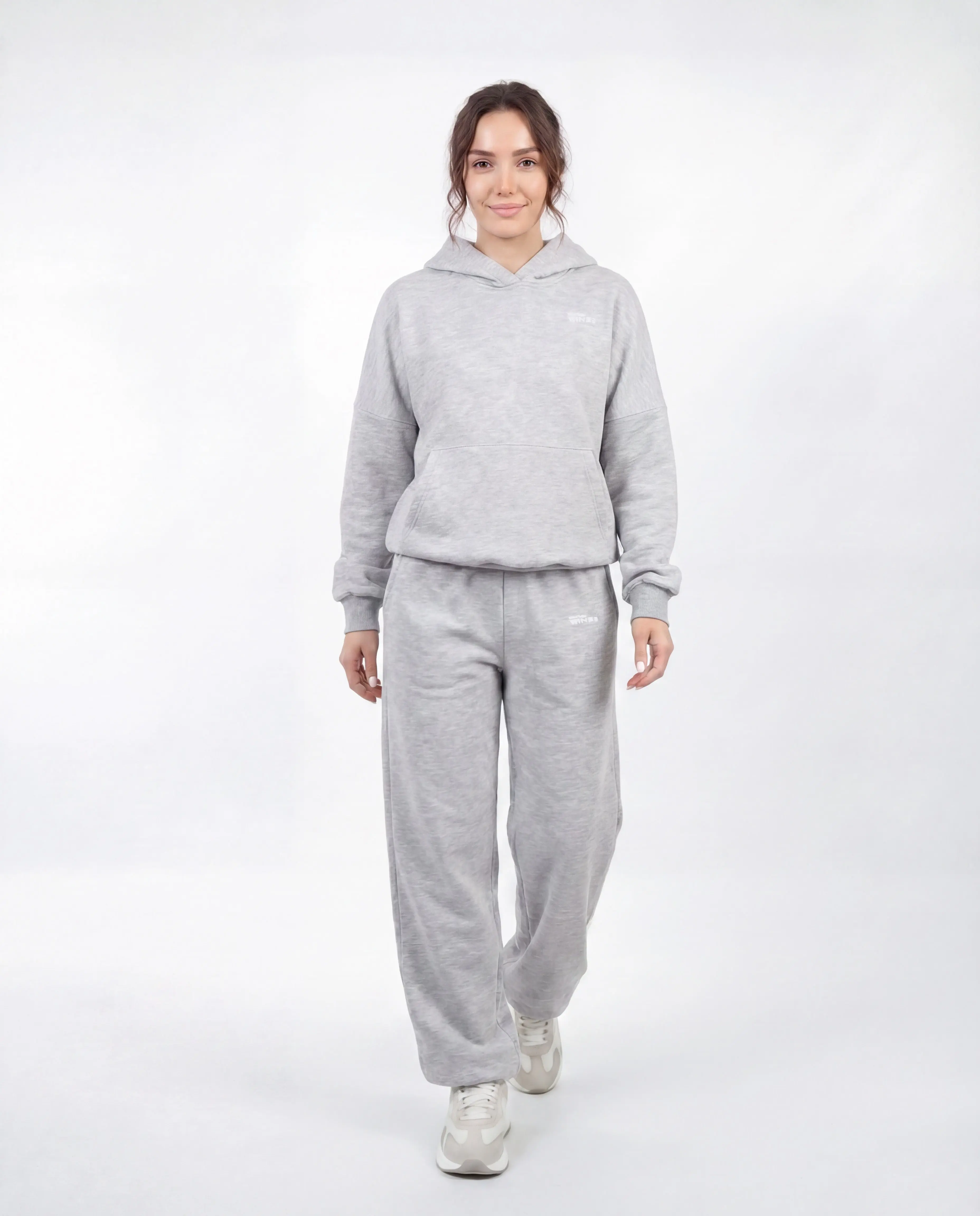 Komplet dresowy WINGS UNLEASH damski oversize bawełna GREY - Image 3
