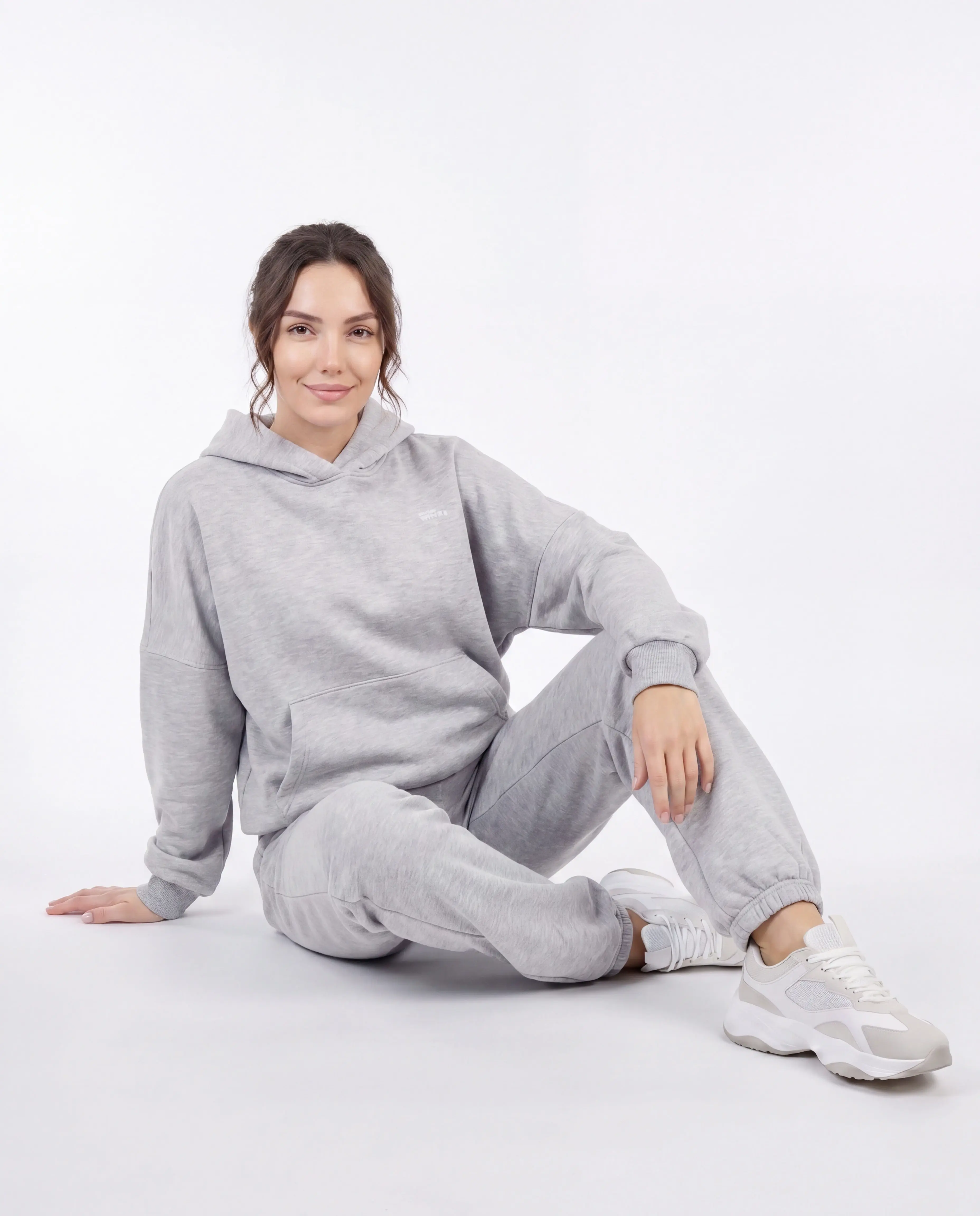 Komplet dresowy WINGS UNLEASH damski oversize bawełna GREY - Image 5