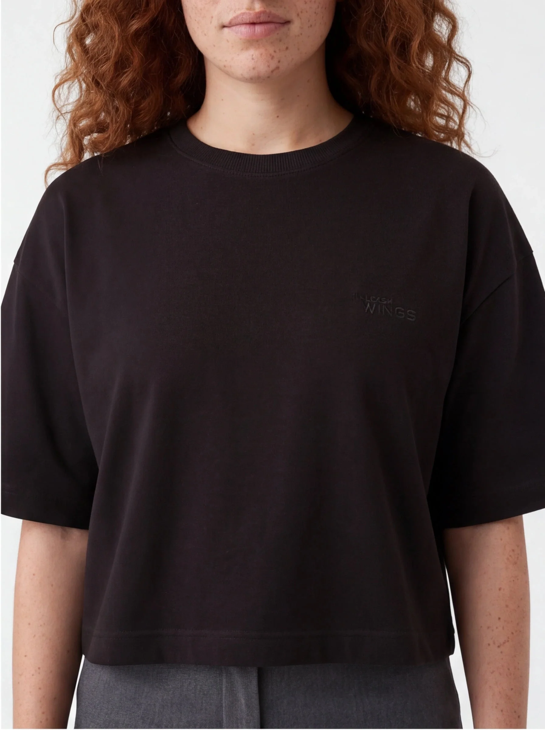 Koszulka damska oversize BLACK - Image 3