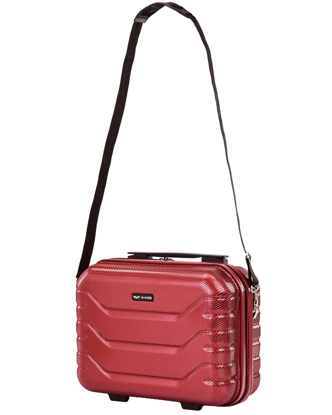 Kuferek podróżny Wings CRAKE kosmetyczka 14" WINE RED - Image 6