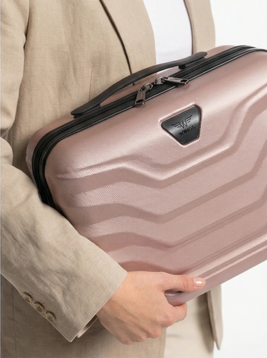 Kuferek podróżny Wings PEAFOWL kosmetyczka 14" ROSE GOLD - Image 12