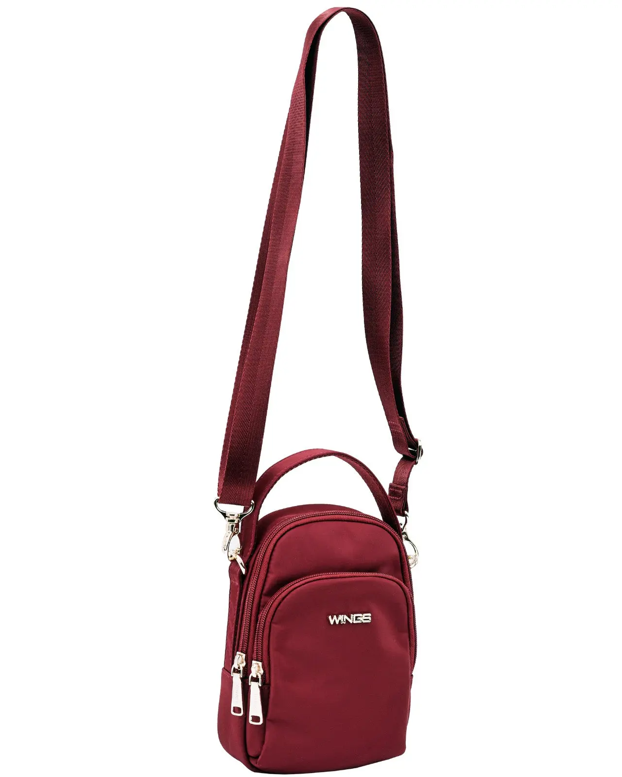Mała torba crossbody ROSELLA DARK RED - Image 5