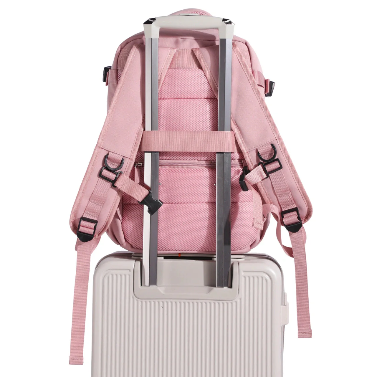 Plecak kabinowy WINGS  bagaż podręczny Ryanair i Wizz Air, lekki plecak podróżny PINK - Image 8