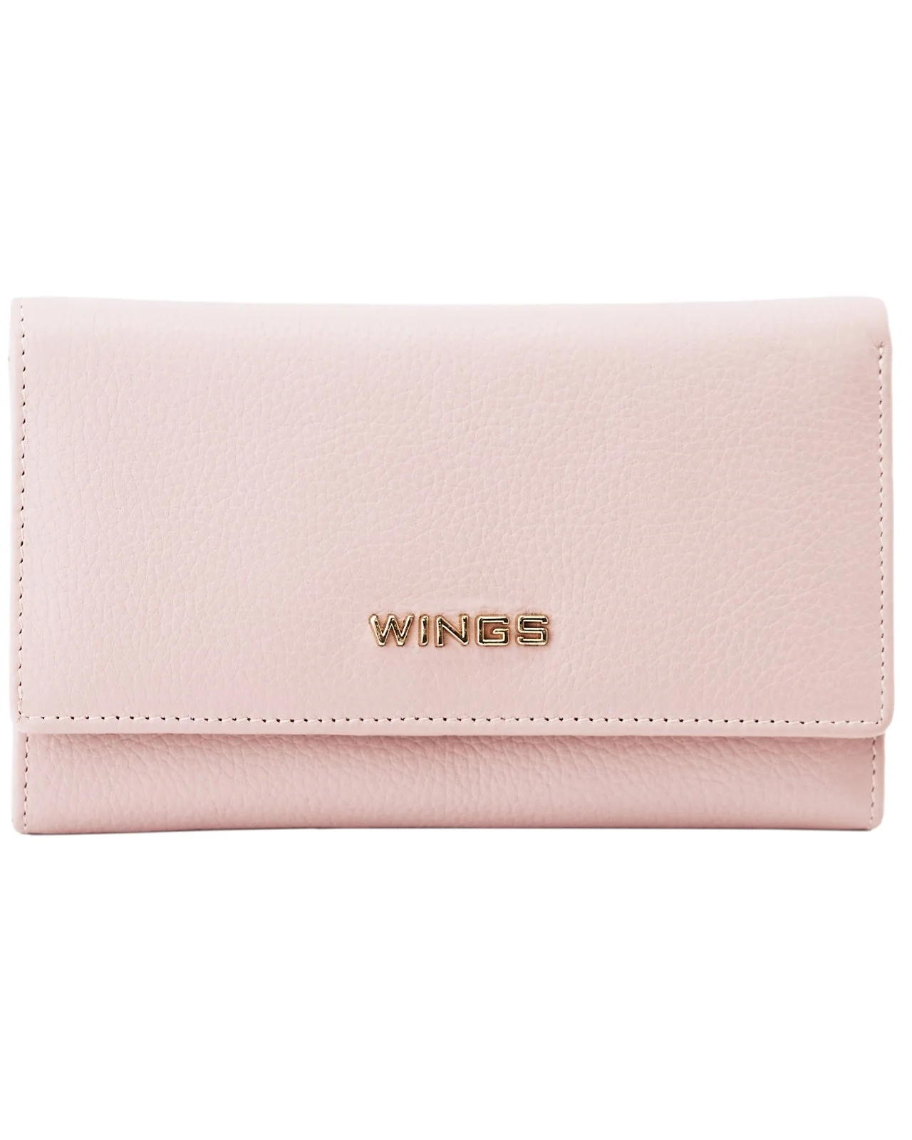 Pojemny portfel damski WINGS skórzany z ochroną RFID PINK - Image 2