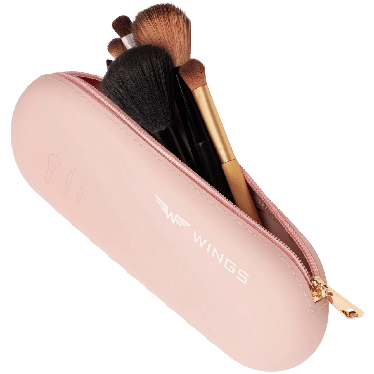 Silikonowe etui podróżne na pędzle PINK - Image 3
