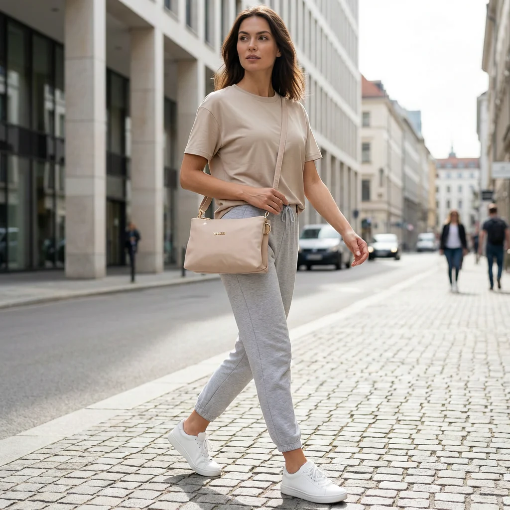 Torebka sportowa ROSELLA z funkcją kosmetyczki BEIGE - Image 13