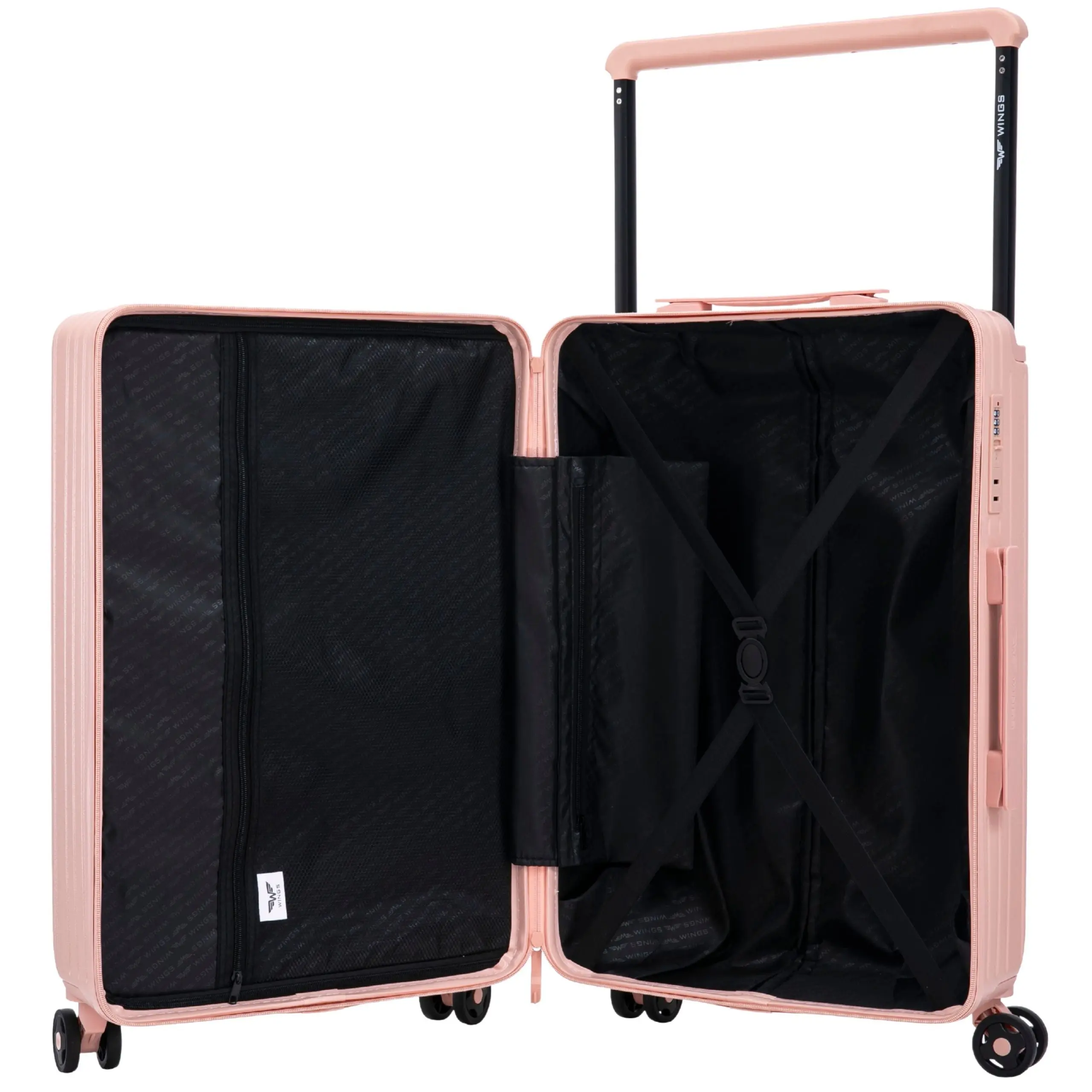 Walizka duża Wings ABS+ 28" Customized SOFT PINK LIPS - Image 2