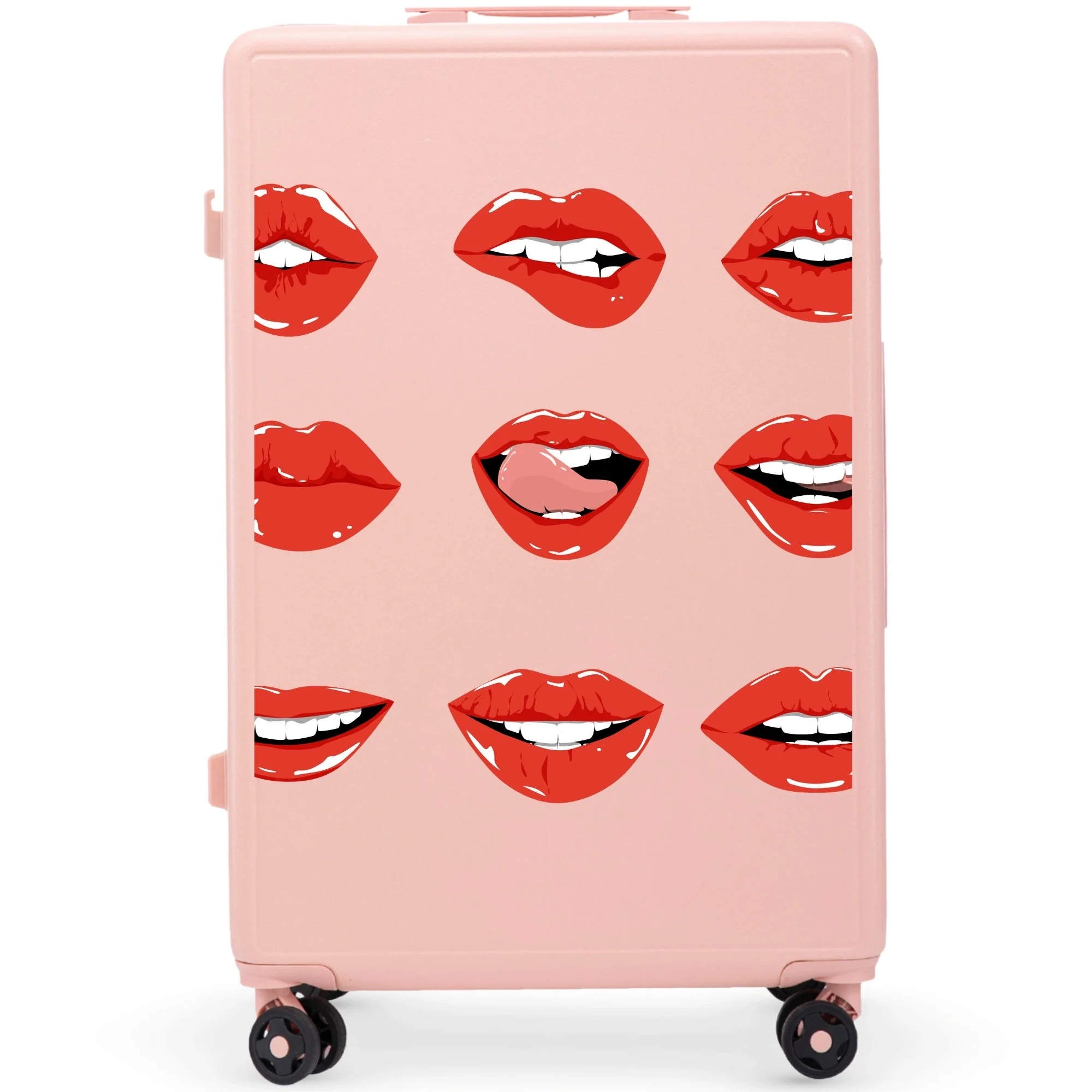 Walizka duża Wings ABS+ 28" Customized SOFT PINK LIPS - Image 3
