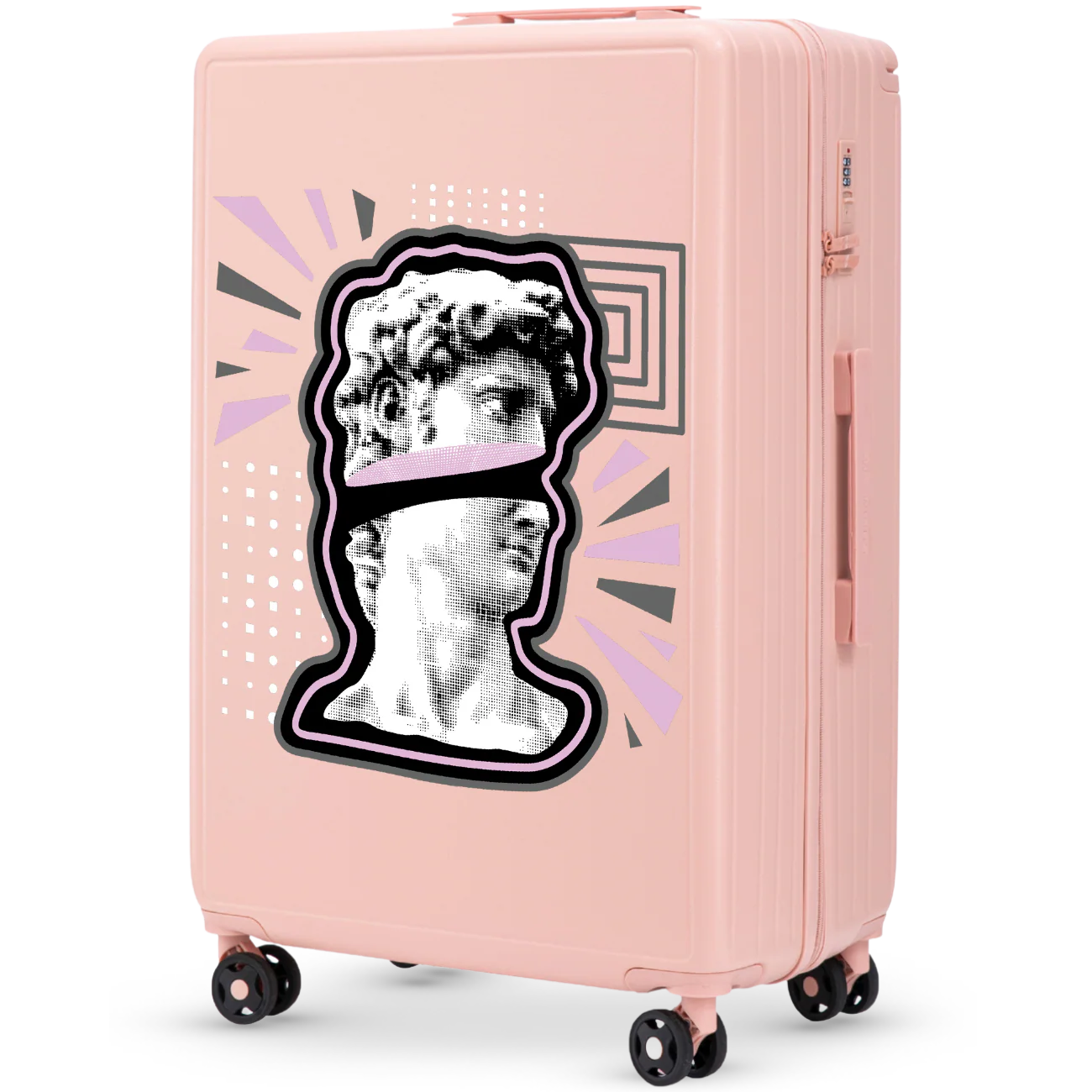 Walizka duża Wings ABS+ 28" Customized SOFT PINK POPIERSIE