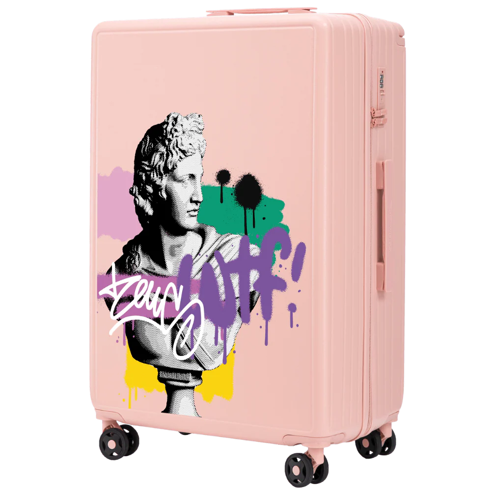 Walizka duża Wings ABS+ 28" Customized SOFT PINK ZEUS