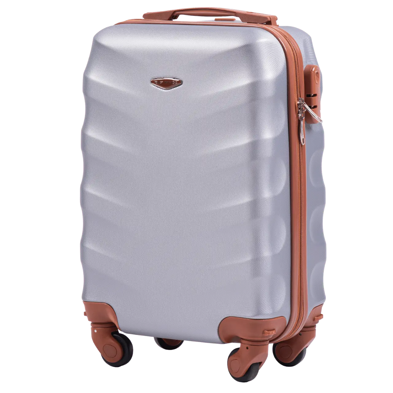 Walizka kabinowa twarda Wings Albatross 18" SILVER WHITE