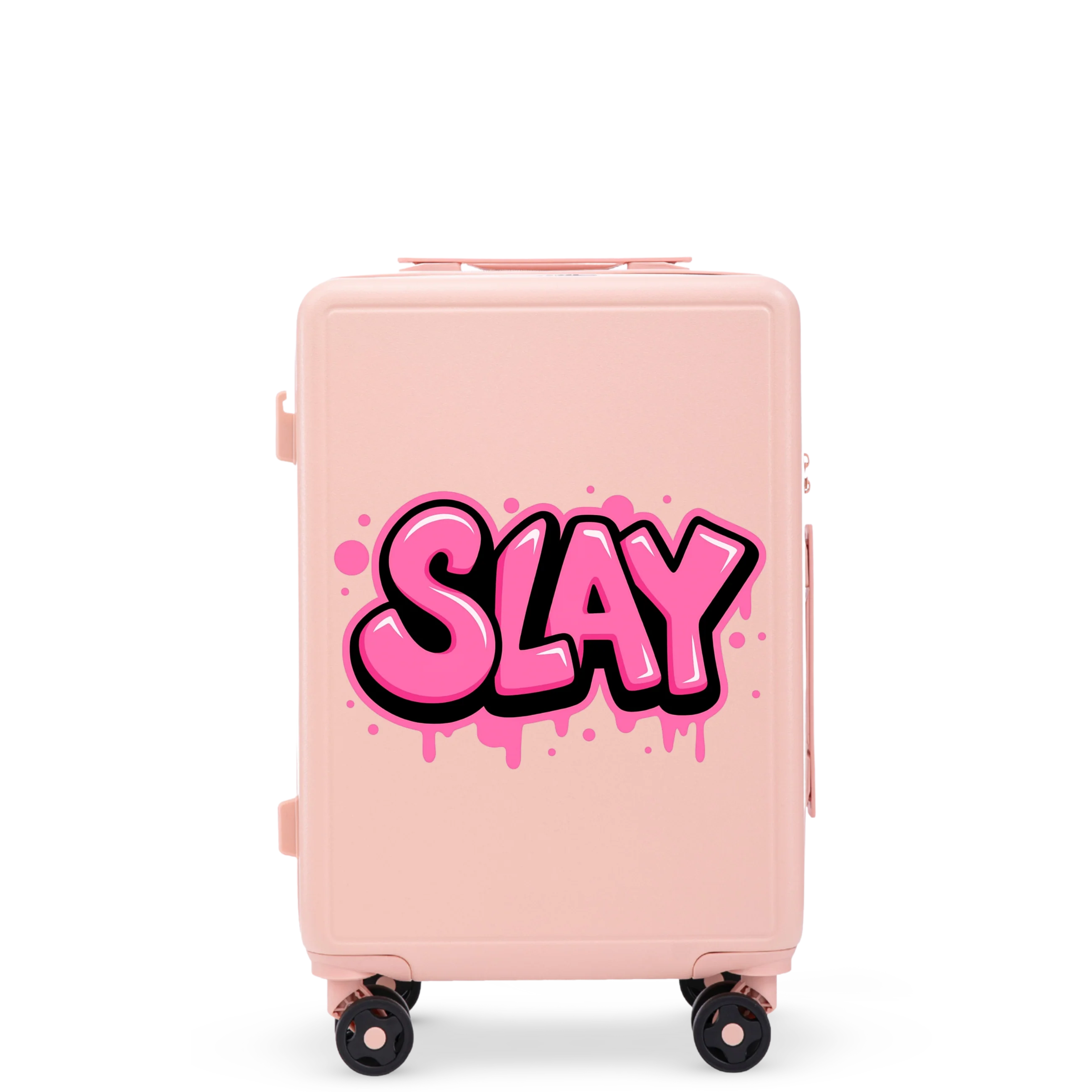 Walizka kabinowa Wings ABS+ 20" Customized PINK SLAY - Image 3
