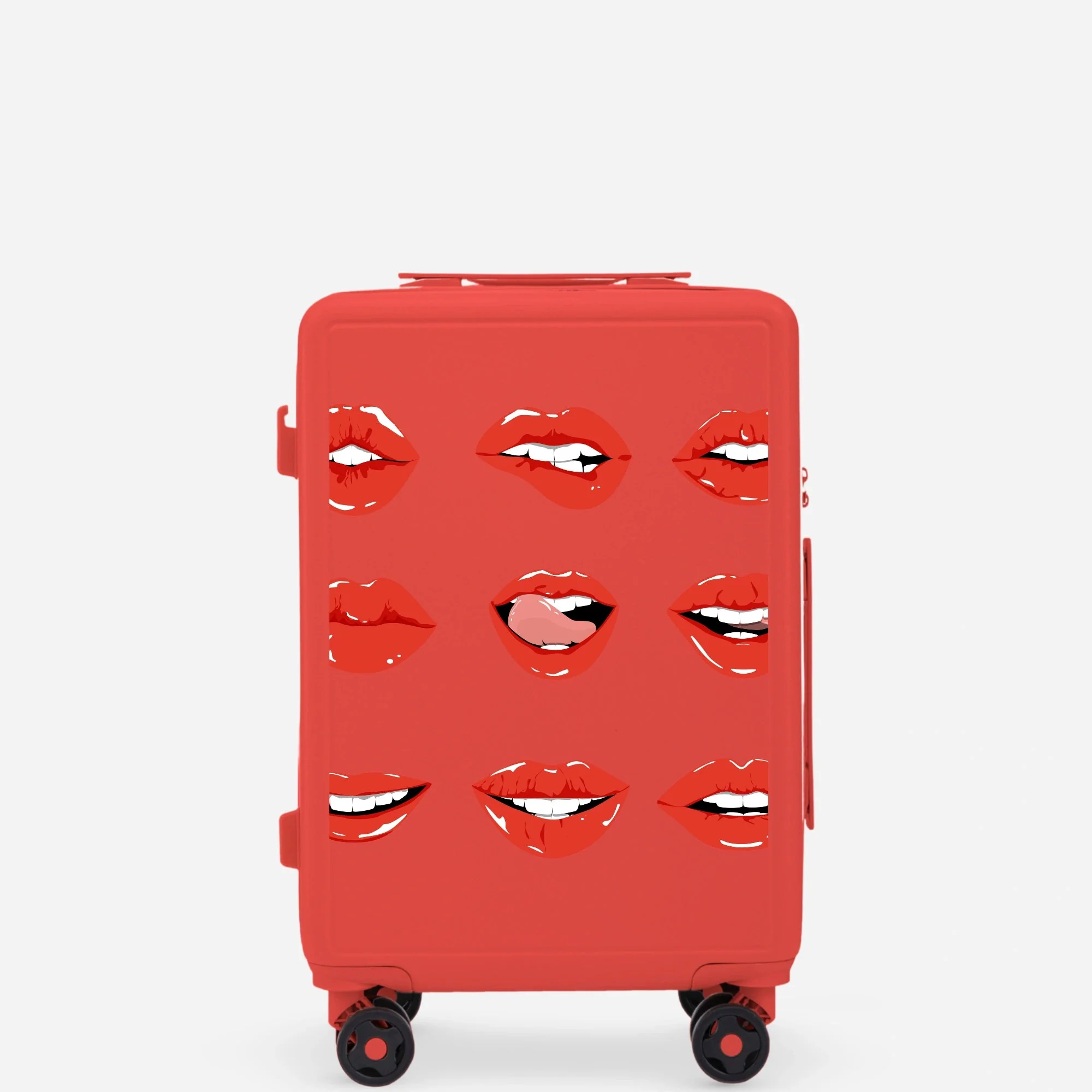 Walizka kabinowa Wings ABS+ 20" Customized  RED LIPS - Image 5