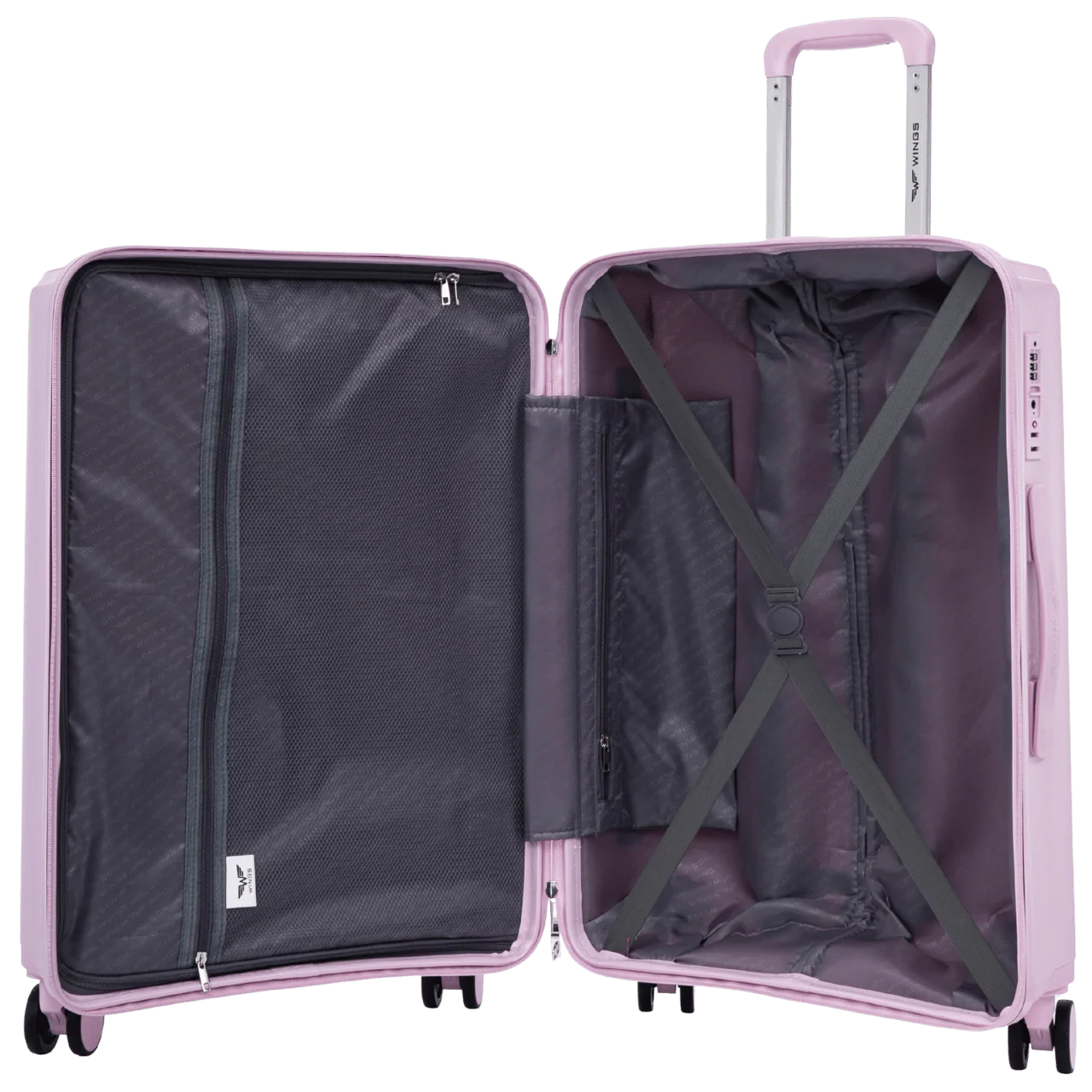 Walizka kabinowa Wings COCKATIEL polipropylen 20" WHITE PINK - Image 11