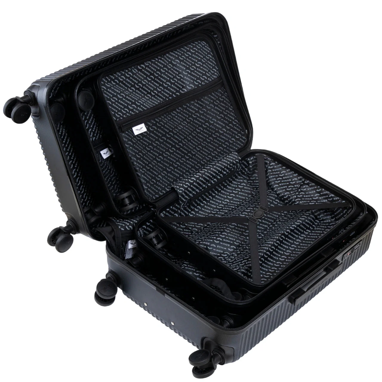 Walizka kabinowa WINGS PC ECO JACKDAW 20" BLACK - Image 13