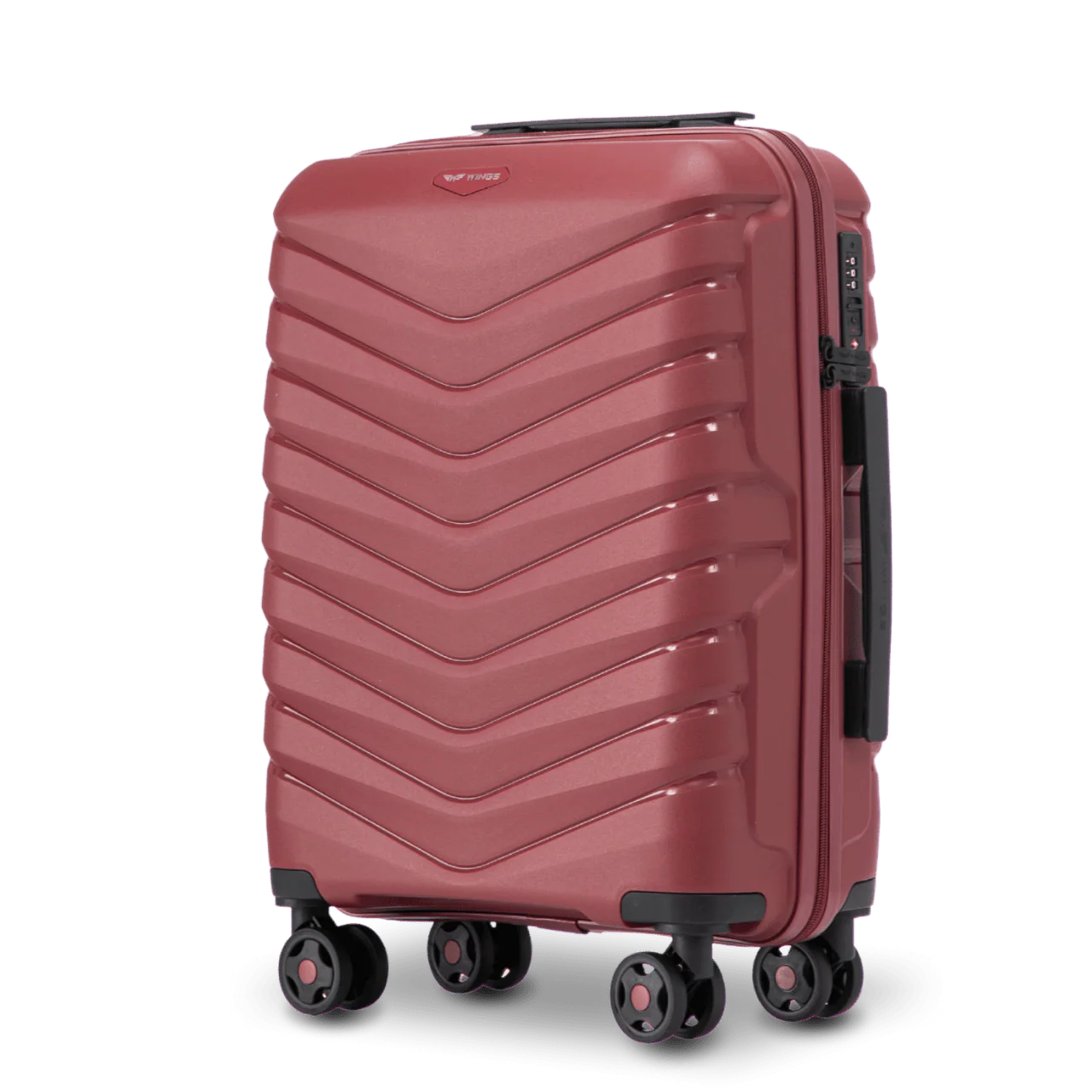 Walizka kabinowa Wings PHOENIX polipropylen 20" WINE RED