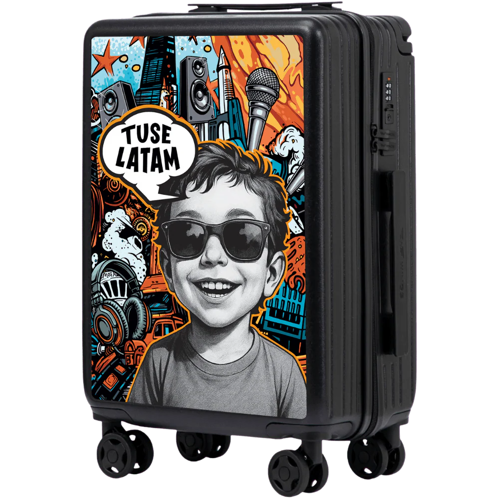 Walizka kabinowa Wings  x TUSE Customized 20" BOY BLACK