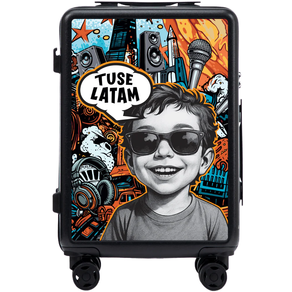 Walizka kabinowa Wings  x TUSE Customized 20" BOY BLACK - Image 2