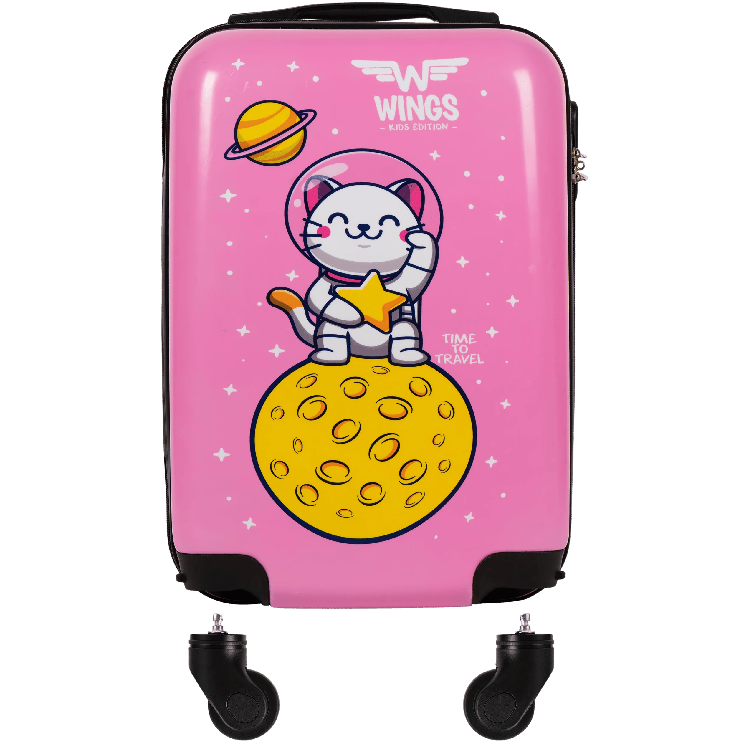 WALIZKA KIDS KABINOWA TWARDA WINGS PINK ASTRONAUT XS 18" - Image 4