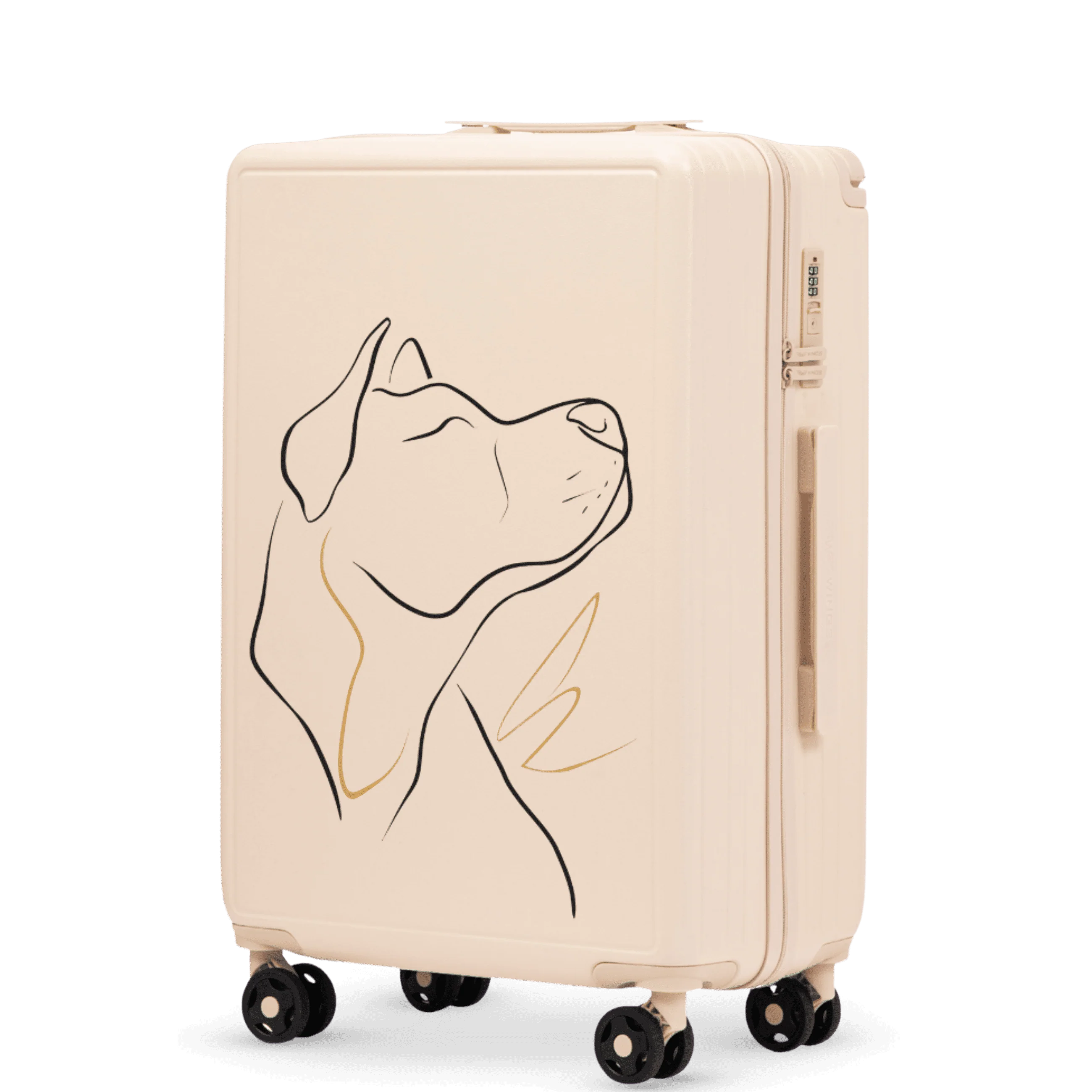Walizka średnia Wings ABS+ 24" Customized DIRTY WHITE DOG
