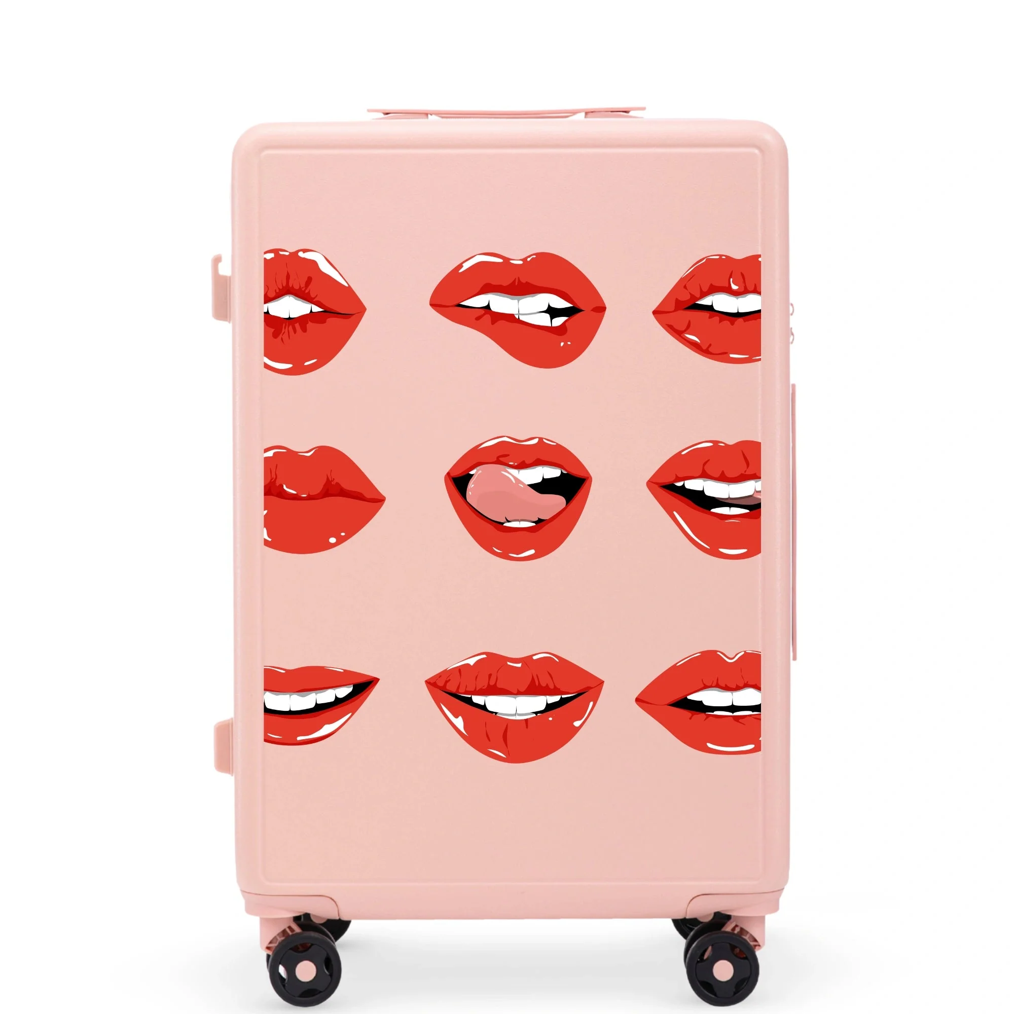 Walizka średnia Wings ABS+ 24" Customized SOFT PINK LIPS - Image 3