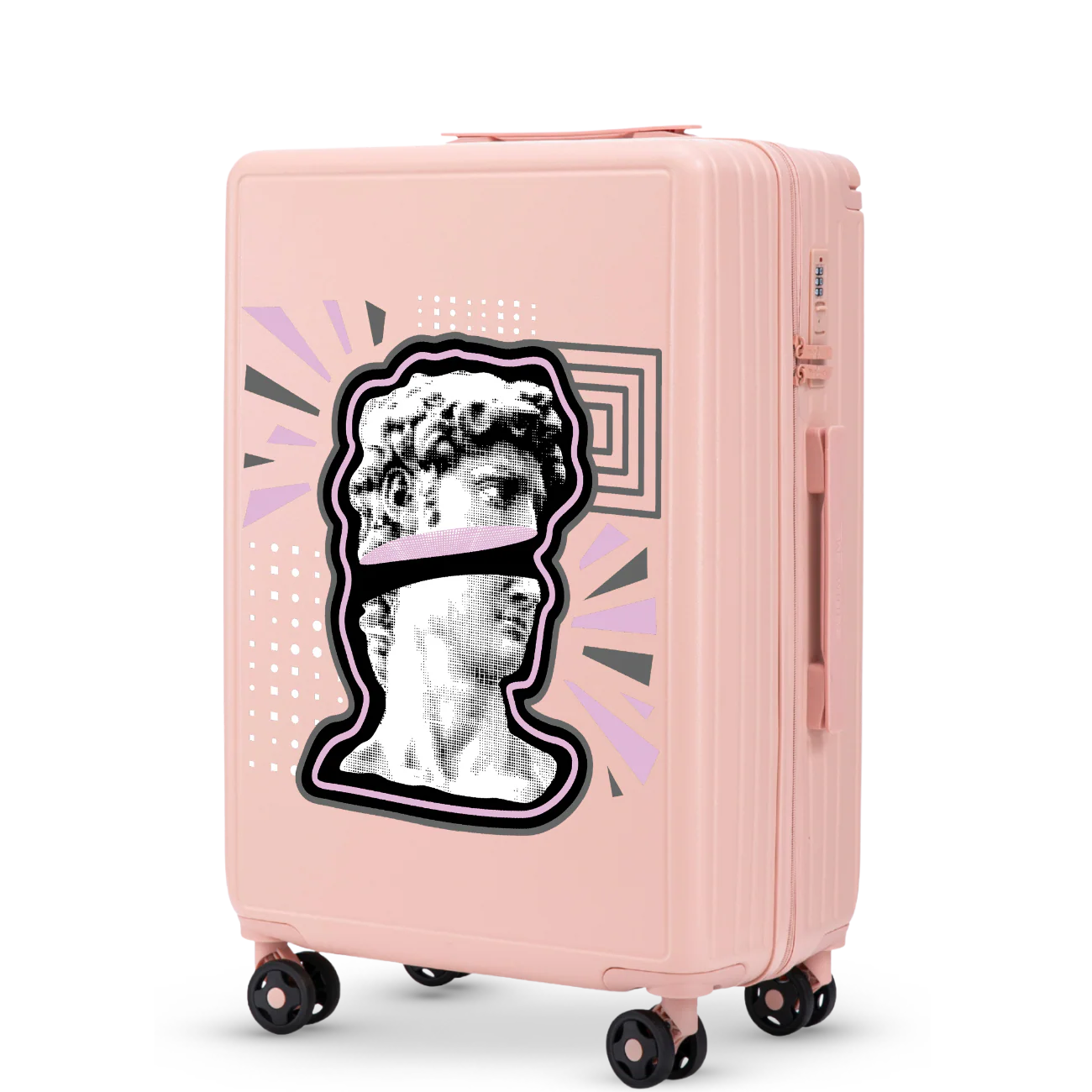 Walizka średnia Wings ABS+ 24" Customized SOFT PINK POPIERSIE