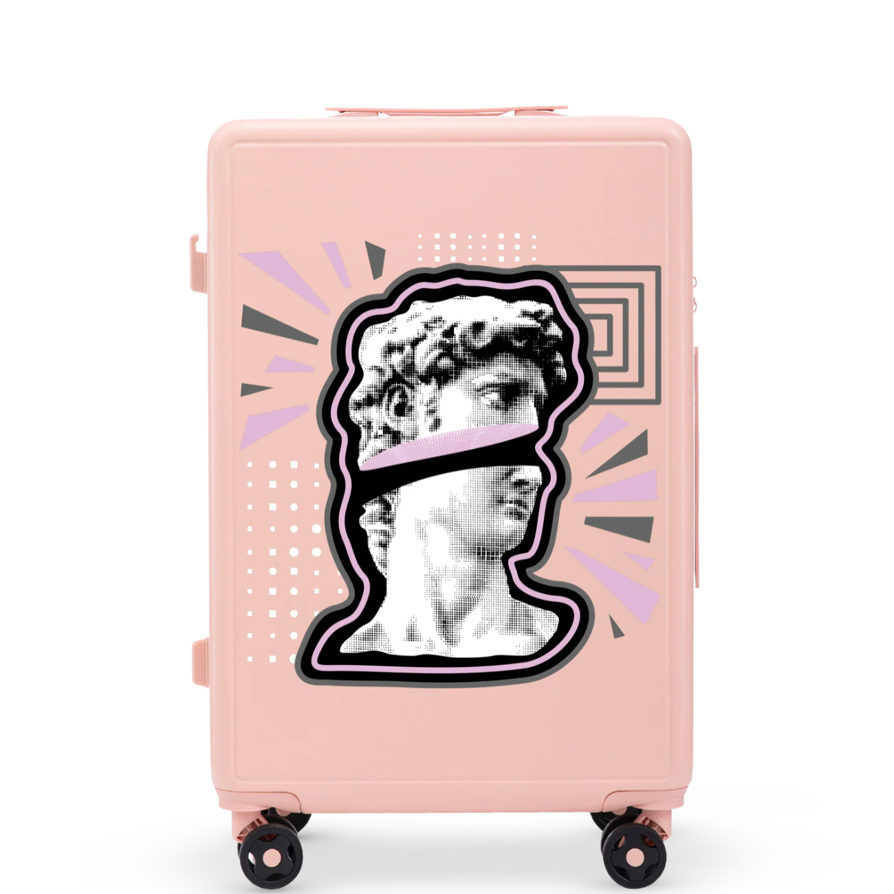 Walizka średnia Wings ABS+ 24" Customized SOFT PINK POPIERSIE - Image 3