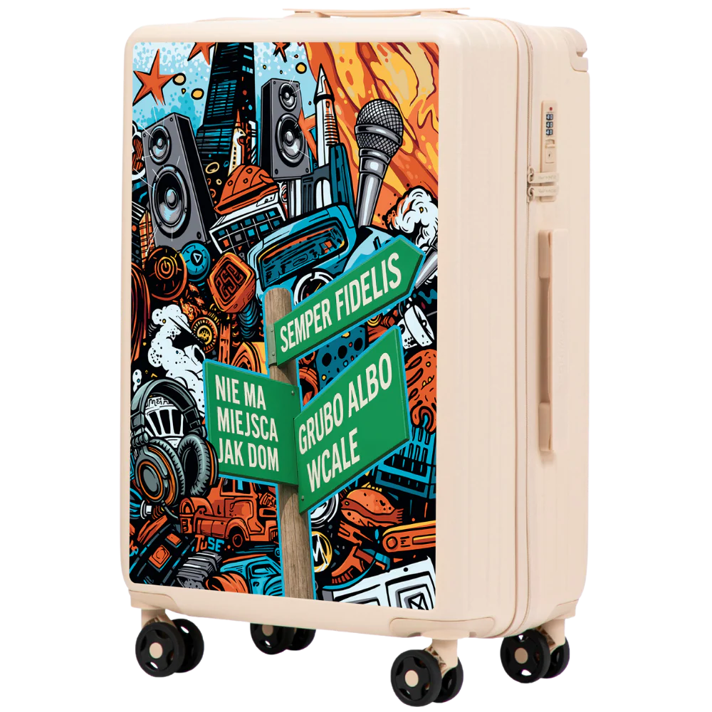 Walizka średnia Wings ABS+ 24" Customized Tuse Pih DIRTY WHITE
