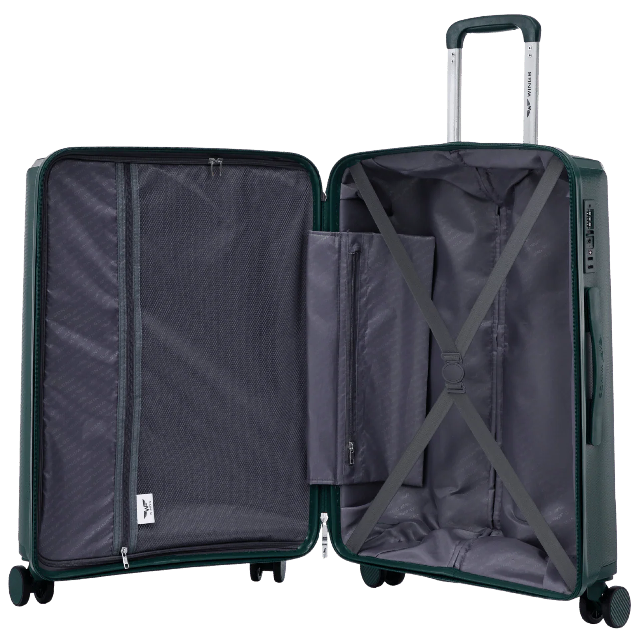 Walizka średnia Wings COCKATIEL polipropylen 24" DARK GREEN - Image 3