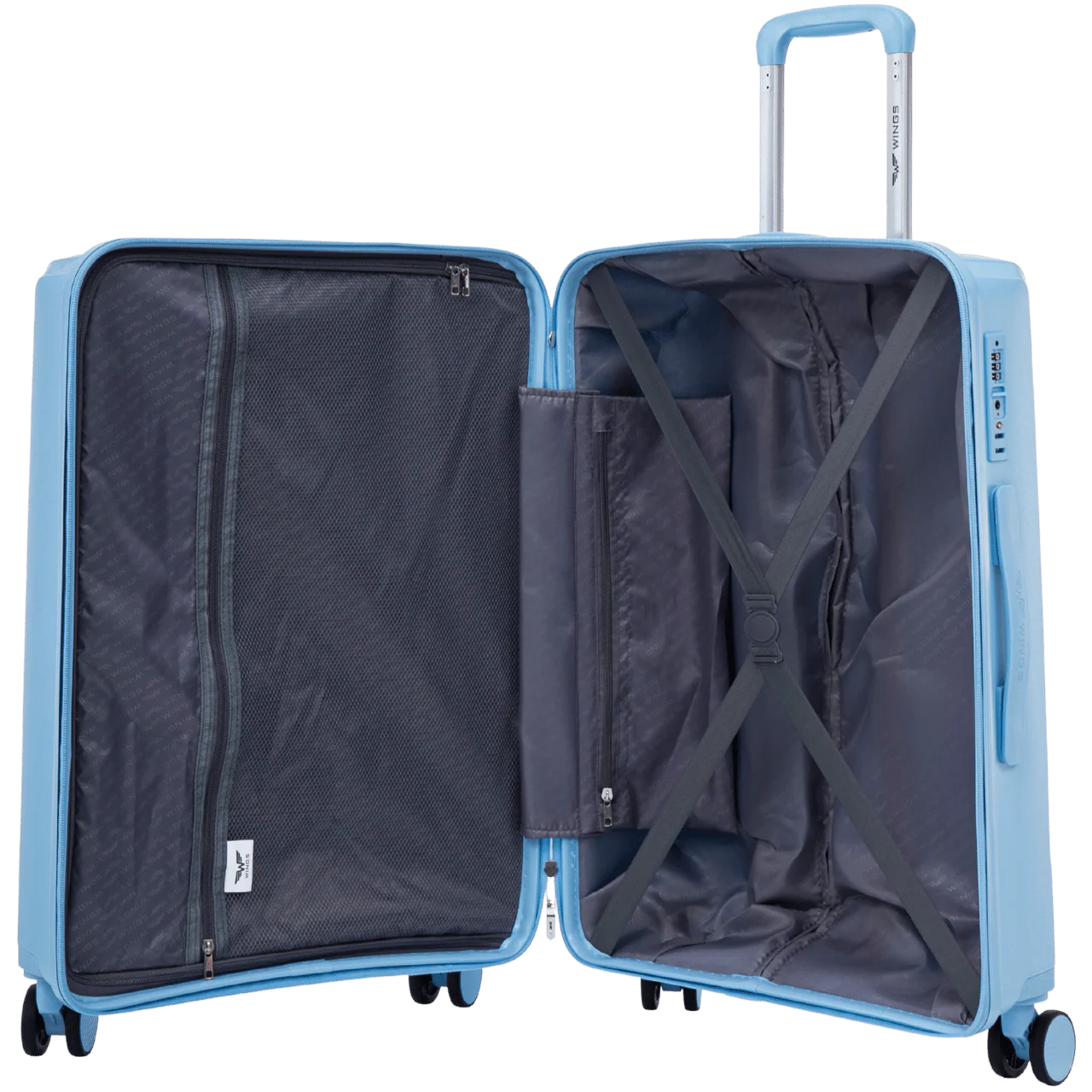 Walizka średnia Wings COCKATIEL polipropylen 24" LIGHT BLUE - Image 11