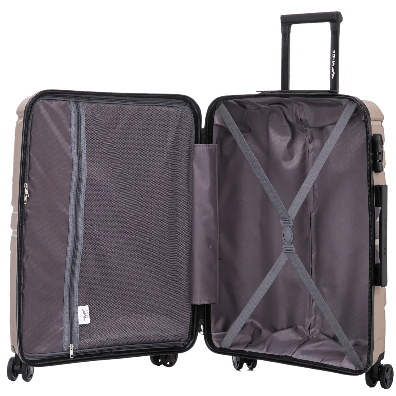 Walizka średnia Wings PHOENIX 2.0 polipropylen 24" CHAMPAGNE - Image 3