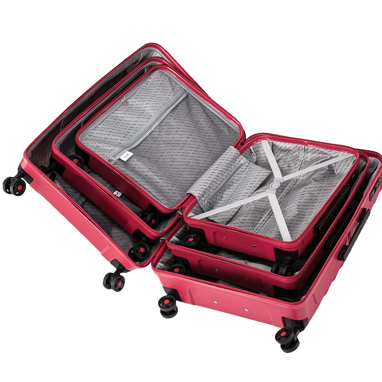 Walizka średnia Wings PHOENIX polipropylen 24" BLACK - Image 5