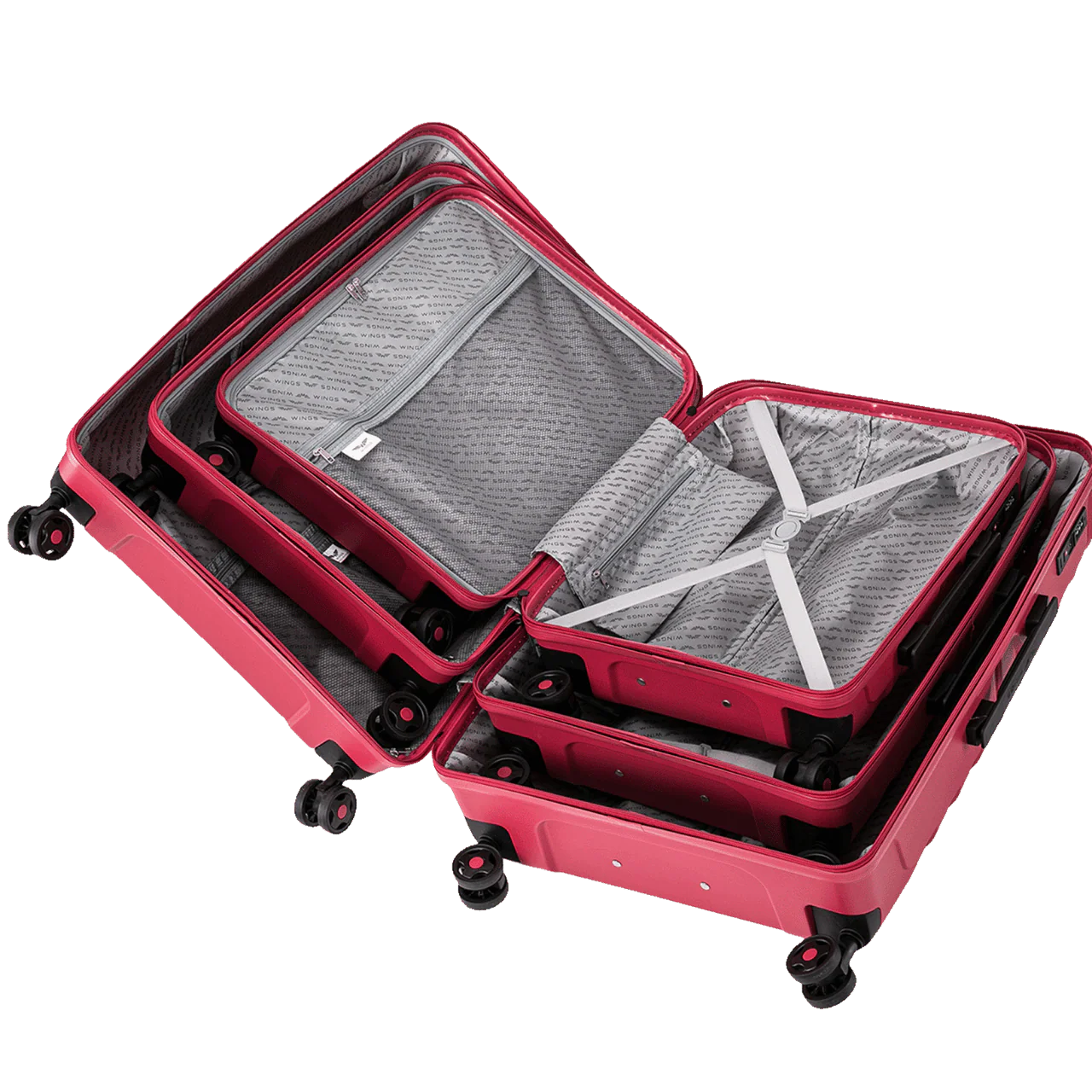 Walizka średnia Wings PHOENIX polipropylen 24" WHITE - Image 4