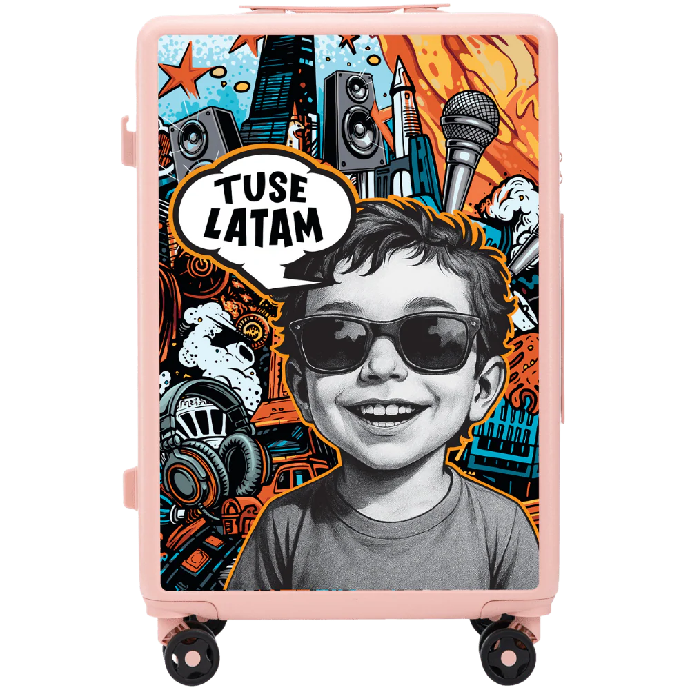 Walizka średnia Wings x TUSE Customized 24" BOY SOFT PINK - Image 2