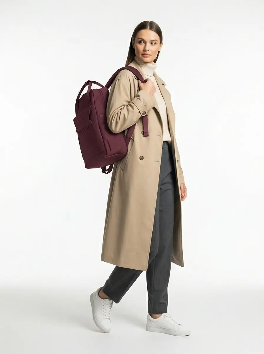 SKYLARK Plecak miejski wielofunkcyjny bordowy - Image 3